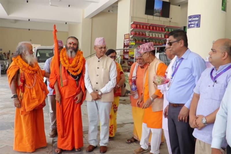 काशी सुमेरु पीठाधीश्वर शंकराचार्यद्वारा पाल्पा कामाख्या देवी दर्शन